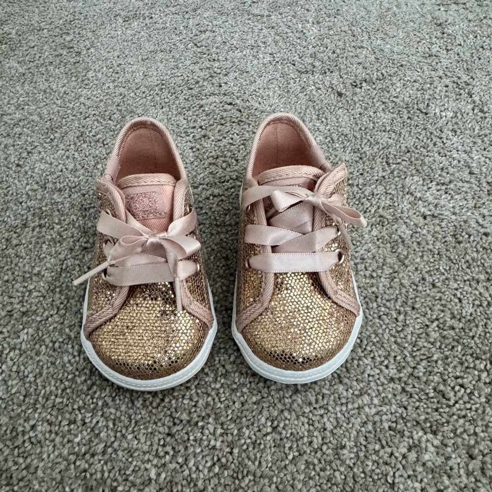 Keds Rose Gold Infant Kickstart Glitter Sneakers